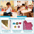 5-Pack 9.8'' Sequin Sensory Panels for Kids Reversible Sequin Fabric Panels with Wooden Base for Kids