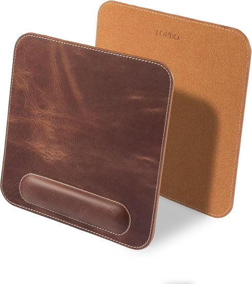 Londo Ergonomic Leather Mouse Pad with Wrist Rest - Non-Slip Design