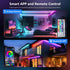 aiicrgb 100FT IP68 Outdoor RGB LED Strip Lights, Music Sync Led Lights with App Control and Remote,Color Changing