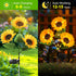 3 Pack 9 KOOPER Solar Lights Outdoor Garden Decor - Upgraded with Sunflower Lights, Waterproof Solar Outdoor Lights