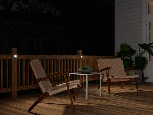 50 5000K Set 2 Good Earth Lighting Battery Operated LED Landscape Path or Deck Lights in Bronze, Motion Sensor