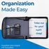 Case-it Classic Zipper Binder - 2-Inch O-Rings, 350 Sheet Capacity, Multiple Storage Pockets, Shoulder Strap