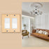 2PC Solid Wood Double Rocker Light Switch Plate, 4.5" X 4.5" Bamboo Light Switch Cover for Home Decor