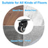 1.5" 4 Pack 396Lbs 360 PATIKIL Swivel Caster Wheels, Silent Plate Casters Load Capacity with Mounting Tools