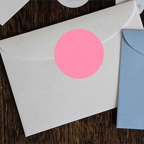 PARLAIM 2" Pink Round Color-Code Circle Dot Labels on a Roll, 500 Stickers for Inventory, Package, Box, Garage Sale