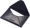 HISCOW Italian Calfskin Envelope Business Card Case with Magnet Closure (Black)
