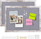 Gray Felt Bulletin Board, Decorative Hanging Boards with White Rustic Wood Frame, Vision Board for Office Home