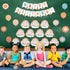 Groovy Happy Birthday Bulletin Board Set - Retro Hippie Birthday Cutouts for Classroom Decor