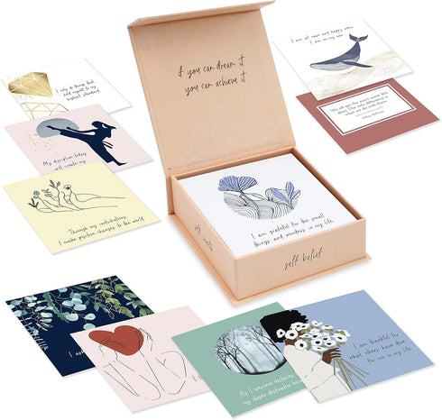 RYVE 52 Positive Affirmation Cards for Women – Daily Motivation & Meditation with Inspirational Quotes, Gifts