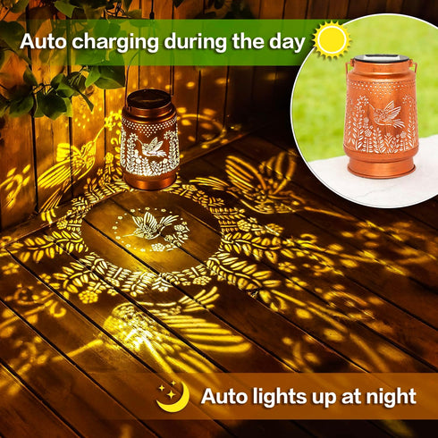 Hummingbird Hummingbird Mothers Day Gifts for Mom Solar Lanterns Outdoor Waterproof Hanging Solar Lights Gifts