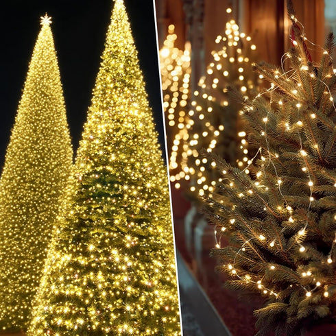 2 Pack 66ft 200LED 8 Solar String Lights Outdoor Waterproof Total Modes Twinkle Lights Solar Fairy Lights for Patio
