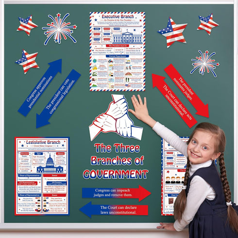 party greeting US Government Bulletin Board Set Branches of American Government and History Classroom Decor