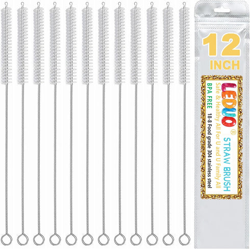 LEDUO Straw Cleaner Brush for Stanley - 12 PCS | Reusable Drinking Straw