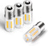 BA15S 1156 1141 1003 S8 SC LED Bulbs, 5W Low Voltage Bayonet Single Contact, 12-24V Warm White for RV and Marine (Pack