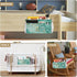 Amooorous Bedside Caddy Storage Organizer Table Cabinet Storage Organizer for Water Bottles, Magazines, Phone, Glasses