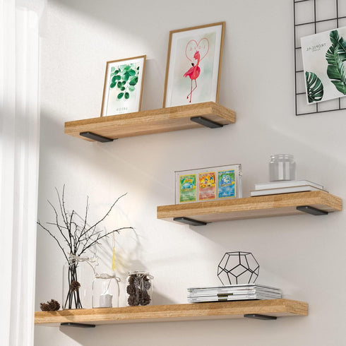 8 Pack 6 Inch, Floating Shelf Bracket Heavy Duty Hidden L Brackets, DIY Rustic Industrial Shelf Brackets with Modern