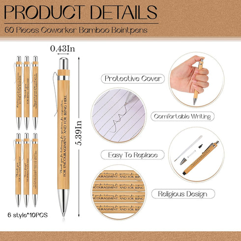 Teling 120 Pcs Inspirational Small Journals, Bulk Kraft Notepads with Motivational Bamboo Pen for Teacher Nurse Gifts