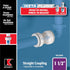 Keeney Insta-Plumb 1-1/2 in. Straight Tubing Coupling, Push Fit System, White