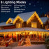 BYIZO 480 66+33 8 Christmas Outdoor Icicle Lights - LED FT Modes Curtain Fairy String Light Plug in, Waterproof