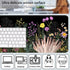 Large Wild Flower Gaming Mouse Pad & Wrist Rest, Desk Mat + Small Mouse Pad, Office Supplies, Desk Accessories