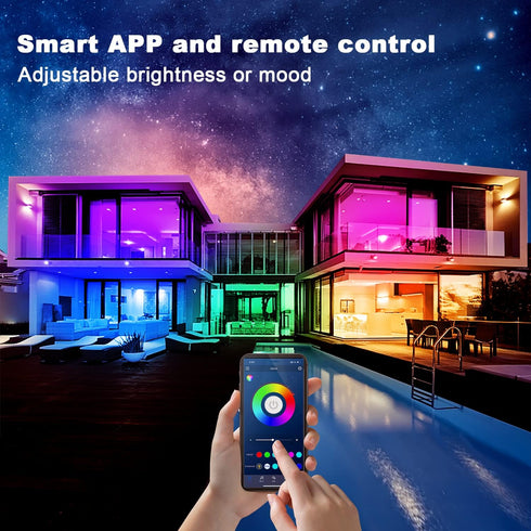 200ft, 24V Decor(2 100ft) dalattin Led Lights for Bedroom Smart Led Strip Lights with App Control Remote, RGB LED Light