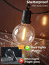 Xingzd 25Ft G40 13 Bulbs, LED Globe Outdoor String Lights Waterproof Patio Lights with Warm White Hanging Light
