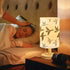 Imvertu Cozy Flying Mallard Duck Bedside Table Lamp for Bedroom with USB Port, Funny Kids Nightstand Lamp with Wood