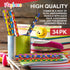 Emoticon Pencils - 36 Pack, Fun & Vibrant Writing Tools with Erasers, Assorted Emote Designs for Classroom Prizes