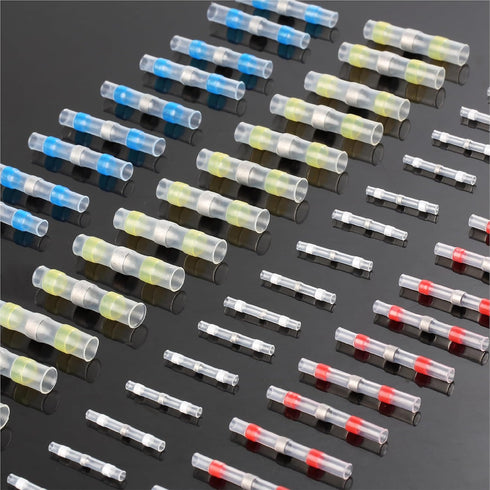 Bates Solder Seal Wire Connectors, 150 pcs Waterproof Heat Shrink Butt Connectors, Solder Wire Connectors