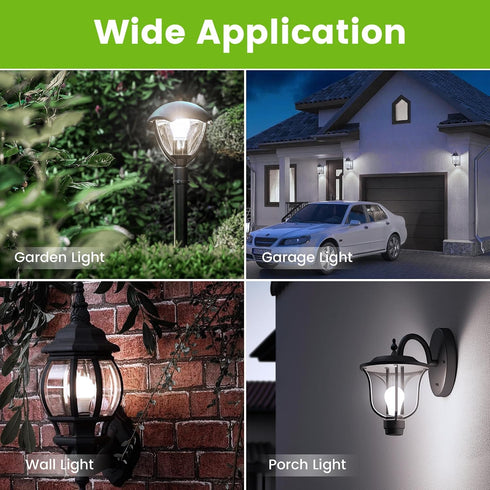 Bulb, 13W 60W A19 E26 Bulb, 5000K 1100LM, 3 Pack OHLUX Dusk to Dawn Outdoor Light Equivalent Energy Saving Led Cool