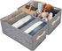 Stackable Storage Bins with Lids, 1 Pack Foldable Closet Organizer for Clothes