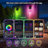 Fircestry 1500LM IP65 2 Pack Outdoor Wall Lights RGB, Smart Exterior Porch Sconces Wall Mounted Lighting, Waterproof