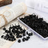 Outus 200 Pcs Black Upholstery Tacks, 7/16 Inch Decorative Furniture Tacks with Storage Box for DIY Projects, Home Decor