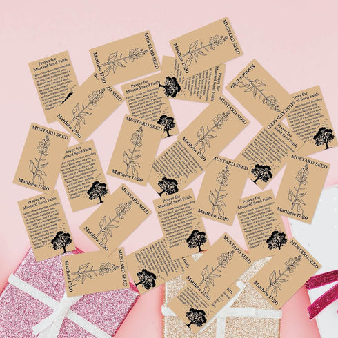 Fankya 240pcs Mustard Seed Cards Gospel Tracts Religious Christian Roman Road Salvation Tract Serenity Prayer Pocket