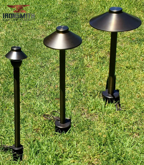 8-Inch Black Outdoor Light Support Stake - Durable Resin Fixture Spike with Wire Management