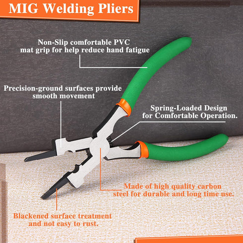 SPEEDWOX 7 Inches MIG Welding Pliers, Multi-Function Tools with Measurement Holes, Welding Hammer & Supplies