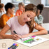 SCRIBBLEDO 11”x14” 2 Point Perspective Grid Dry Erase Board, Double-Sided Graphing Charts for Home School