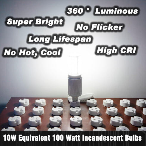 12 Volt 24V Low Voltage E26 Medium Screw Base LED Bulbs 6000K Daylight White, 10W Equivalent, 3 Pack