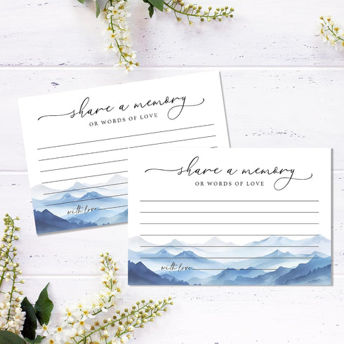 Set 50 -A05 Share A Memory Cards for Celebration Of Life - of Memorial Cards for Weddings, Anniversaries, Memorials