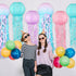 YIOTJUNL 6pcs Blue Pink Purple Hanging Jelly Fish Paper Lanterns, Gradient Colorful Paper Lanterns for Mermaid Theme