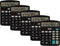 Better Office Products Large Desktop Calculators, 5 Pack, 12-Digit LCD Display, Standard Function, Black