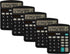 Better Office Products Large Desktop Calculators, 5 Pack, 12-Digit LCD Display, Standard Function, Black