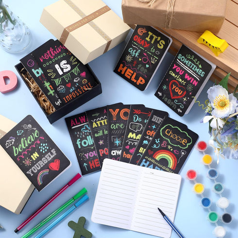 Inspirational Notepads - Mini Motivational Notebook, Small Pocket Journal for School, Office, Travel, 12 Styles