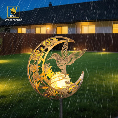 LightHummingbird Hummingbird Waterproof Outdoor Solar Solar LightMoon SolarLightSolar Butterfly Floor Lamp for Garden