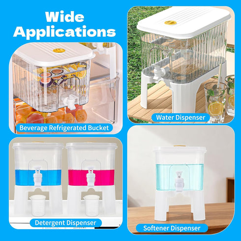 Wenceda 2 1.32 Pcs Laundry Detergent Dispenser, Gallon Liquid Soap Dispenser with Faucet, Fabric Softener Storage