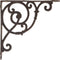 FLAG EMOTES Import Wholesales Decorative Cast Iron Wall Shelf Bracket Ornate Vine Rust 10"
