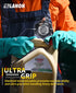 LANON 3 Pairs Nitrile Chemical Resistant Gloves, Reusable Heavy-Duty Rubber Gloves for Acid and Oil Protection