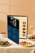 12 8.5x11 2 4 ZQP Pcs Black Menu Covers, Letter Size, Page View menu Holder, Toothed Metal Corners, Waterproof