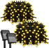 Flechllary 2 Pack-Solar String Lights, 78Ft 200 LED Solar Lights Outdoor with 8