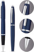 Cross Calais Medium Rollerball Gel Ink Pen, Matte Metallic Blue, Includes Premium Gift Box